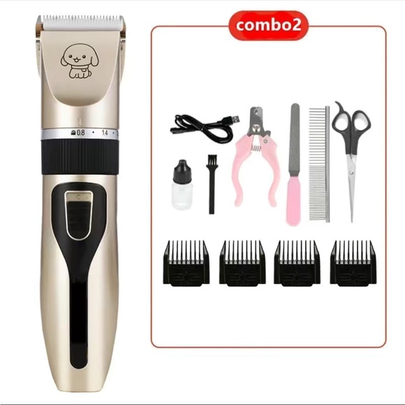 Pet trimmer dog cat hair cutter animals usb set comb hair nail - Picture 3 of 6